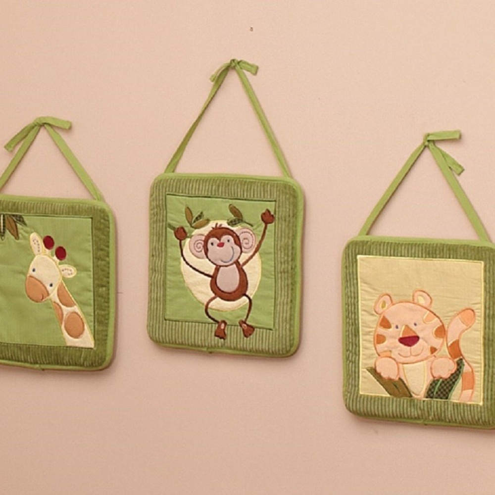Jungle Babies 6pc. Crib Set by NoJo - Picture 7 of 11